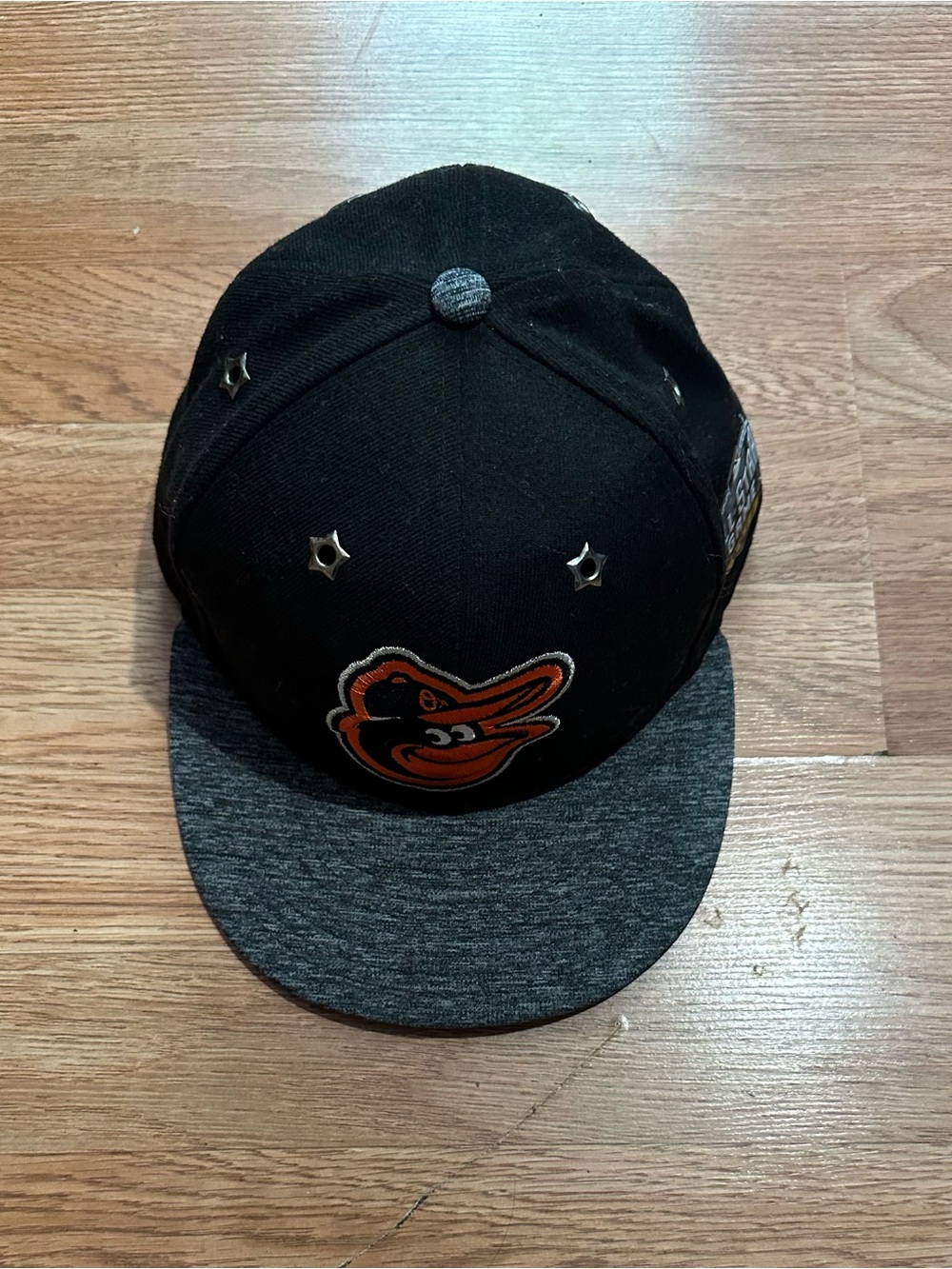 9FIFTY Black Cap with Gray Brim and Orange Team Logo